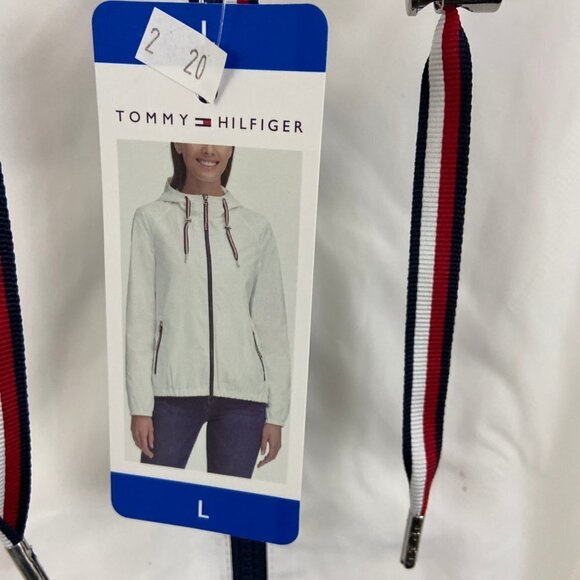 Tommy Hilfiger White Windbreaker w/Pleated… - Picture 10 of 11